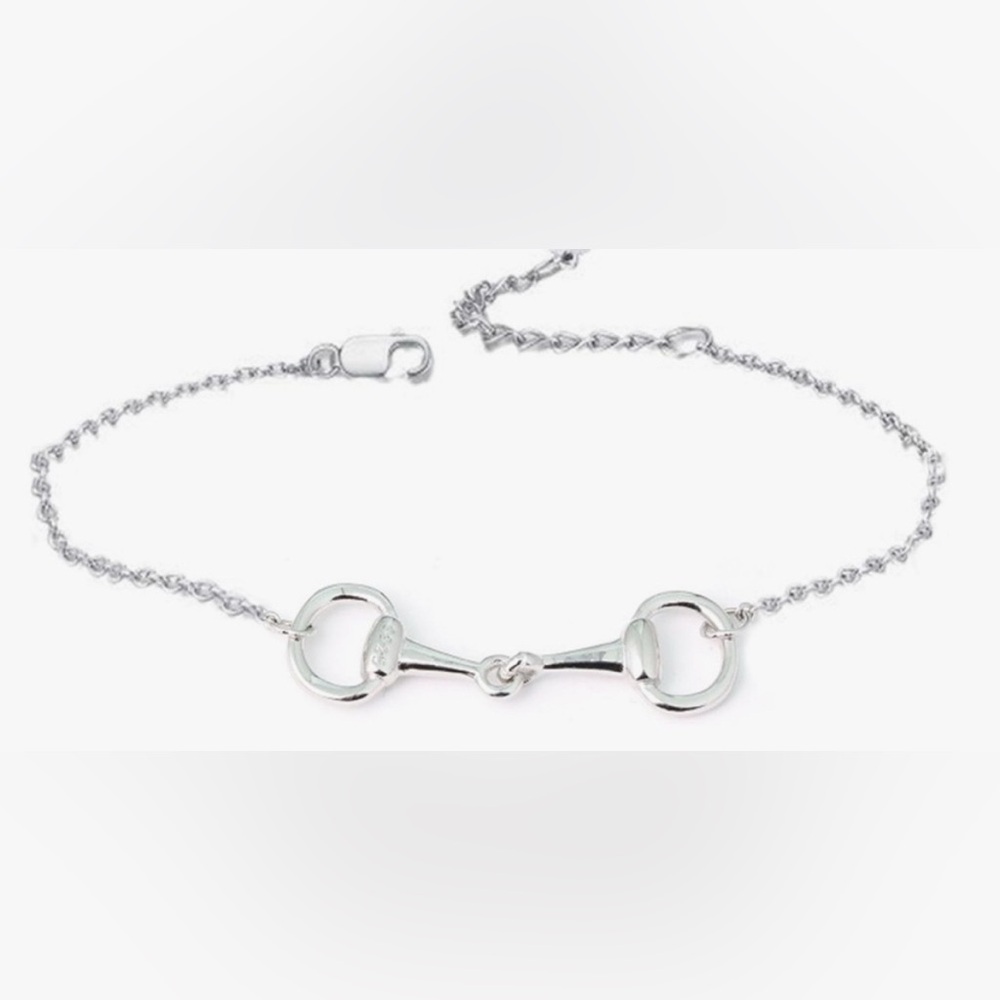 Gorgeous upscale Neiman Marcus 925 Silver  Horse Bit Bracelet